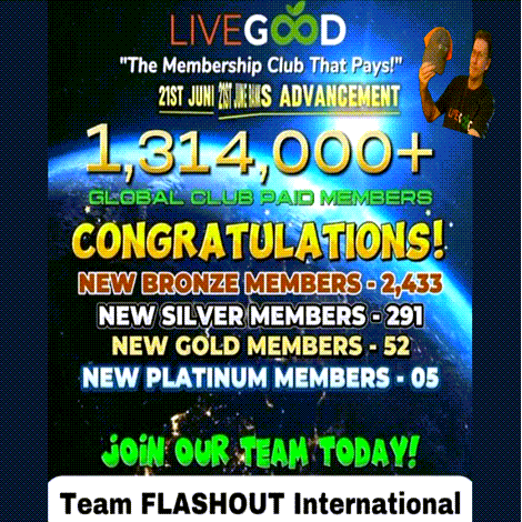 We are now 1,200,000 + members in just 16 monthsLiveGood Updated Today&amp;amp;amp;#039;sWe are still counting daily weekly &amp;amp;amp;amp; monthly 